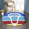 Lacrosse Round Carpet Floor Rug Living Room Bedroom Decor Round Area Rug Carpet