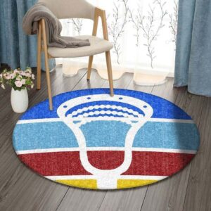 Lacrosse Round Carpet Floor Rug Living Room Bedroom Decor Round Area Rug Carpet