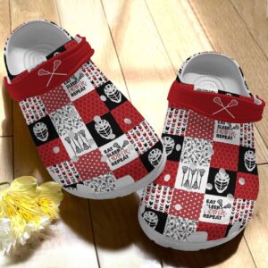 Lacrosse Personalize Clog Custom Crocs Fashionstyle Comfortable For Women Men Kid Print 3D Eat Sleep Lacrosse