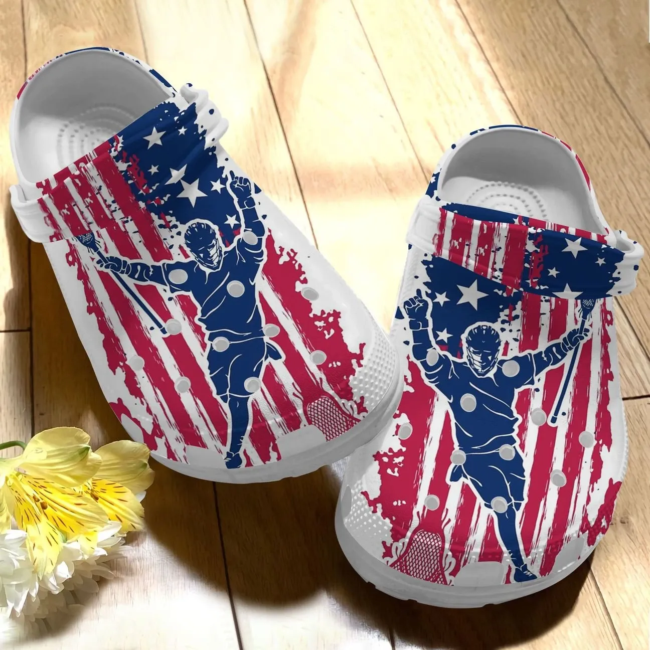 Lacrosse Personalize Clog Custom Crocs Fashionstyle Comfortable For Women Men Kid Print 3D Whitesole Lacrosse Flag Lacrosse Personalize Clog Custom Crocs Fashionstyle Comfortable For Women Men Kid Print 3D Whitesole Lacrosse Flag