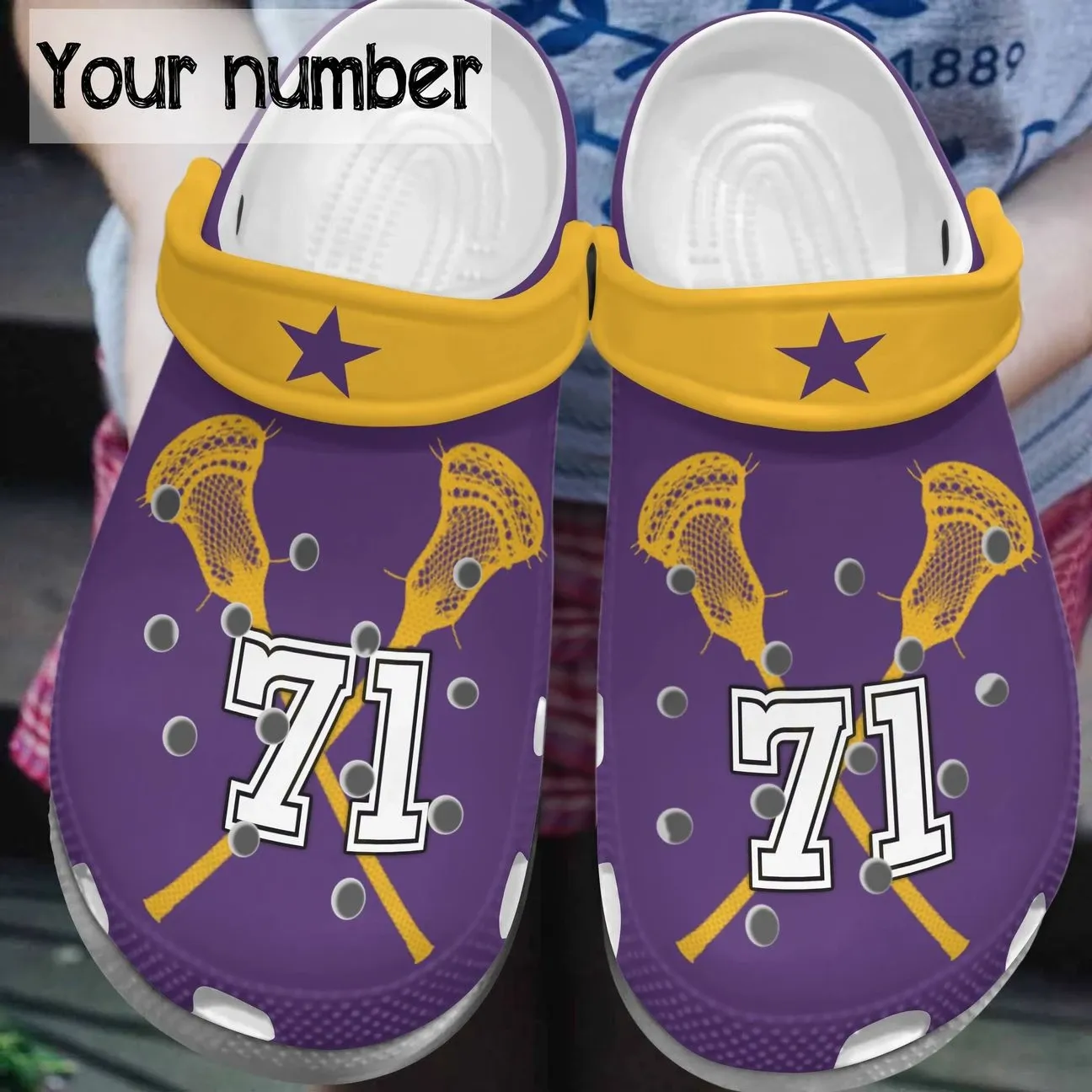 Lacrosse Personalized Clog Custom Crocs Comfortablefashion Style Comfortable For Women Men Kid Print 3D Purple Lacrosse Stick Lacrosse Personalized Clog Custom Crocs Comfortablefashion Style Comfortable For Women Men Kid Print 3D Purple Lacrosse Stick