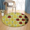 Ladybird Beetle Round Carpet Floor Rug Living Room Bedroom Decor Round Area Rug Carpet