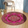 Lakshmi Mandala Round Carpet Floor Rug Living Room Bedroom Decor Round Area Rug Carpet