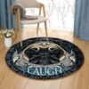 Laugh Pug Round Carpet Floor Rug Living Room Bedroom Decor Round Area Rug Carpet