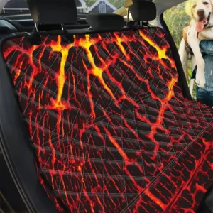 Lava Burning Print Car Back Seat Cover Dog Car Seat Covers - 506a4bd03f86
