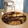 Legend Guitarist Round Carpet Floor Rug Living Room Bedroom Decor Round Area Rug Carpet