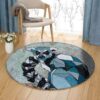 Lemur Round Carpet Floor Rug Living Room Bedroom Decor Round Area Rug Carpet