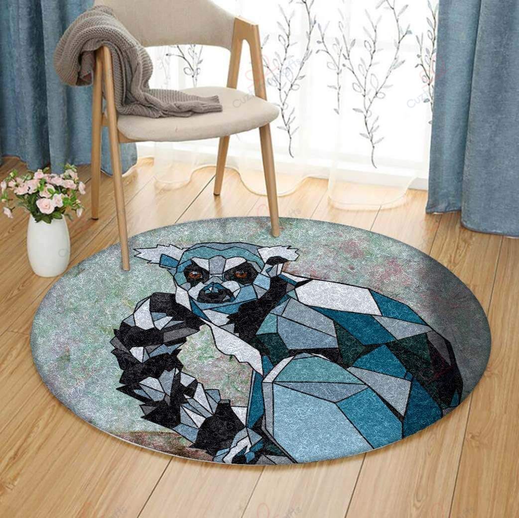 Lemur Round Carpet Floor Rug Living Room Bedroom Decor Round Area Rug Carpet Lemur Round Carpet Floor Rug Living Room Bedroom Decor Round Area Rug Carpet
