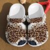 Leopard Black White Fur Cheetah Gifts Crocs Clog Clog Shoes