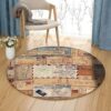 Letter Round Carpet Floor Rug Living Room Bedroom Decor Round Area Rug Carpet