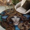 Libra Zodiac 1 Round Carpet Floor Rug Living Room Bedroom Decor Round Area Rug Carpet
