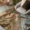 Libra Zodiac Round Carpet Floor Rug Living Room Bedroom Decor Round Area Rug Carpet