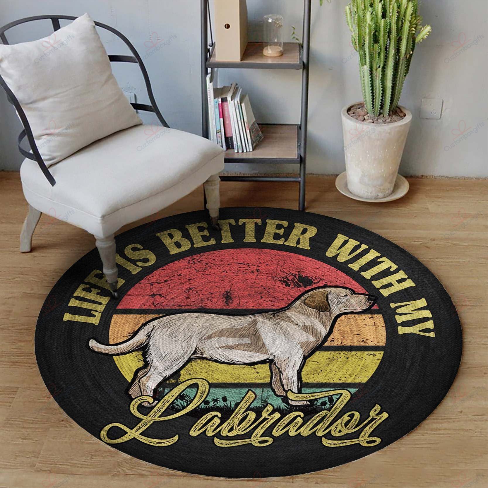Life Is Better With My Labrador Round Carpet Floor Rug Living Room Bedroom Decor Round Area Rug Carpet Life Is Better With My Labrador Round Carpet Floor Rug Living Room Bedroom Decor Round Area Rug Carpet