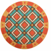 Light Blue And Red Round Carpet Floor Rug Living Room Bedroom Decor Round Area Rug Carpet