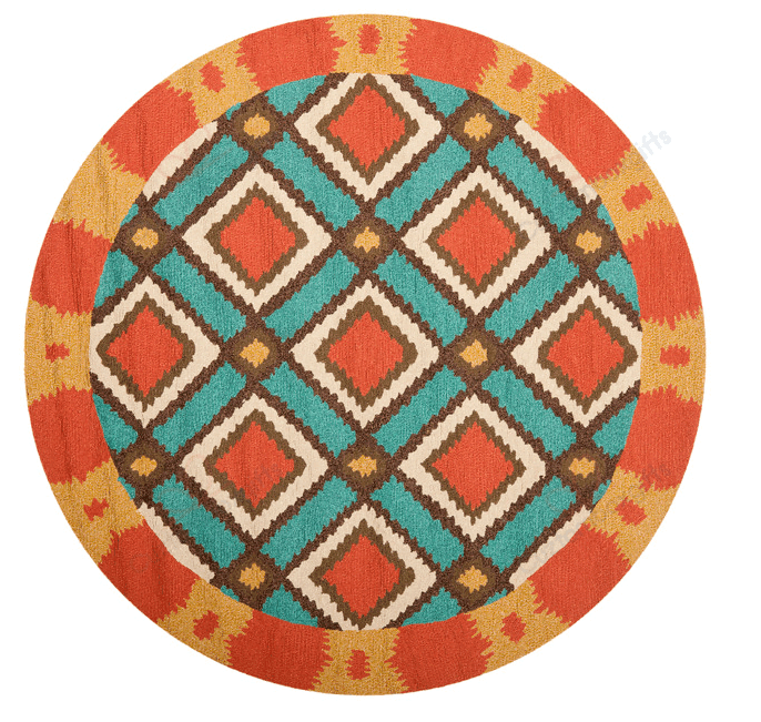 Light Blue And Red Round Carpet Floor Rug Living Room Bedroom Decor Round Area Rug Carpet Light Blue And Red Round Carpet Floor Rug Living Room Bedroom Decor Round Area Rug Carpet