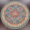 Light Blue Floral Round Carpet Floor Rug Living Room Bedroom Decor Round Area Rug Carpet
