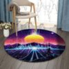 Light City Round Carpet Floor Rug Living Room Bedroom Decor Round Area Rug Carpet