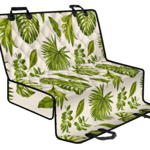 Light Tropical Leaf Pattern Print Pet Car Back Seat Cover - 1219fb2692ca