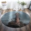 Lighthouse 1 Round Carpet Floor Rug Living Room Bedroom Decor Round Area Rug Carpet