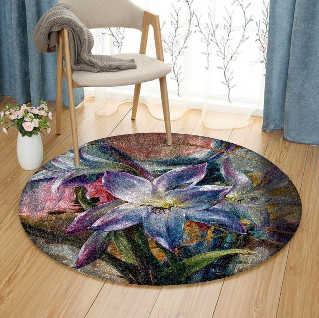 Lily Round Carpet Floor Rug Living Room Bedroom Decor Round Area Rug Carpet Lily Round Carpet Floor Rug Living Room Bedroom Decor Round Area Rug Carpet