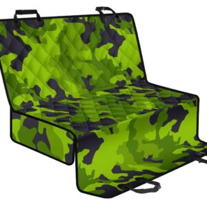 Lime Green Camouflage Print Pet Car Back Seat Cover - 150de6655e78