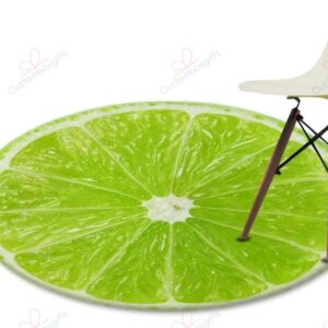 Lime Round Carpet Floor Rug Living Room Bedroom Decor Round Area Rug Carpet