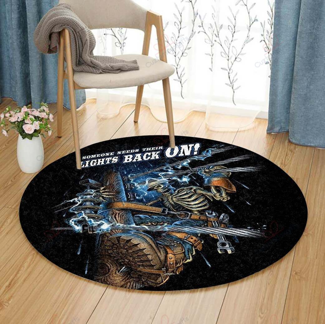 Lineman Round Carpet Floor Rug Living Room Bedroom Decor Round Area Rug Carpet Lineman Round Carpet Floor Rug Living Room Bedroom Decor Round Area Rug Carpet