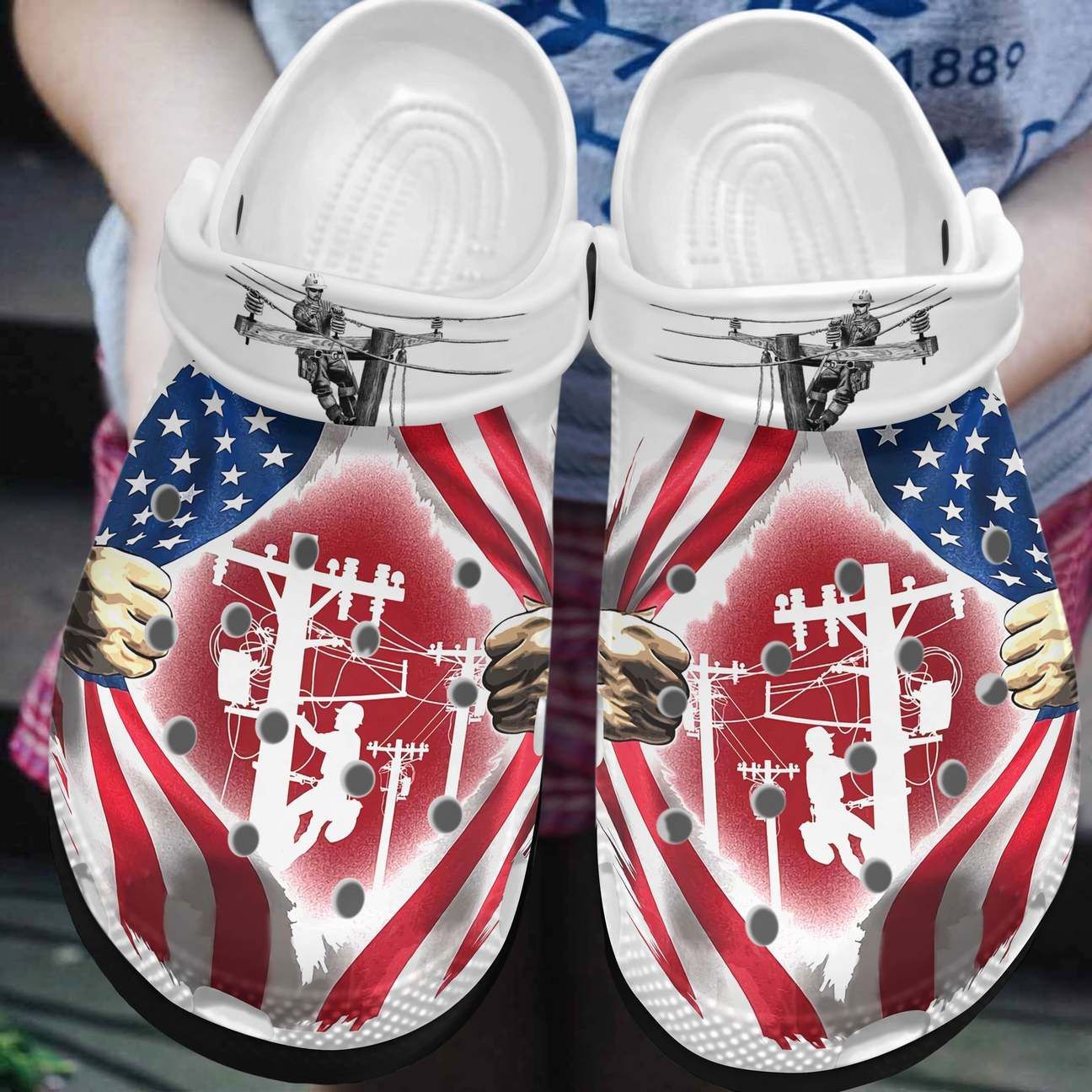 Lineman Personalized Clog Custom Crocs Comfortablefashion Style Comfortable For Women Men Kid Print 3D Be A Lineman Lineman Personalized Clog Custom Crocs Comfortablefashion Style Comfortable For Women Men Kid Print 3D Be A Lineman