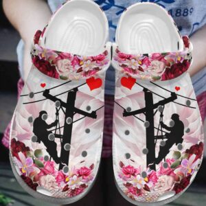Lineman Personalized Clog Custom Crocs Comfortablefashion Style Comfortable For Women Men Kid Print 3D Lineman Love