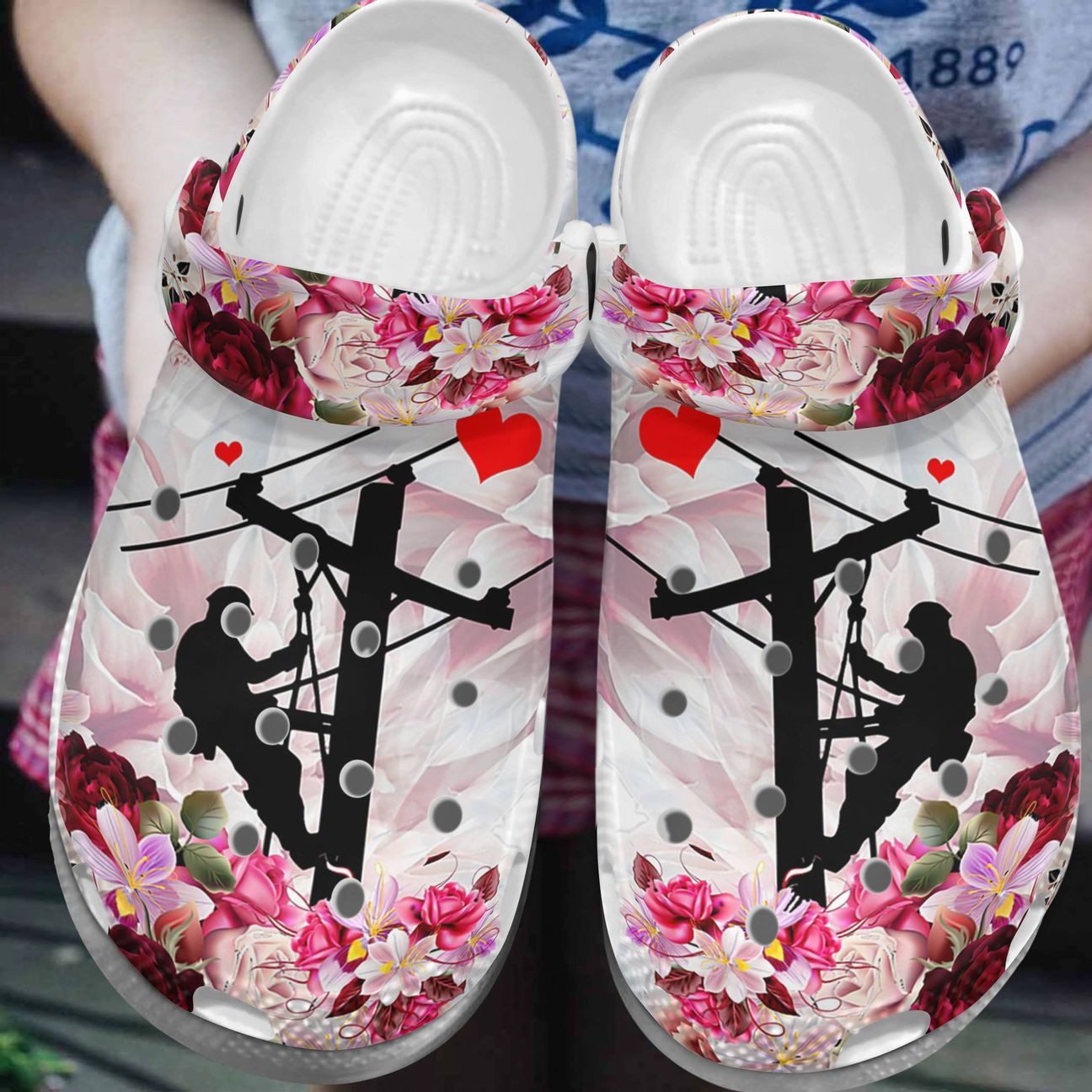 Lineman Personalized Clog Custom Crocs Comfortablefashion Style Comfortable For Women Men Kid Print 3D Lineman Love Lineman Personalized Clog Custom Crocs Comfortablefashion Style Comfortable For Women Men Kid Print 3D Lineman Love