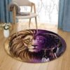 Lion And Dream Catcher Round Carpet Floor Rug Living Room Bedroom Decor Round Area Rug Carpet