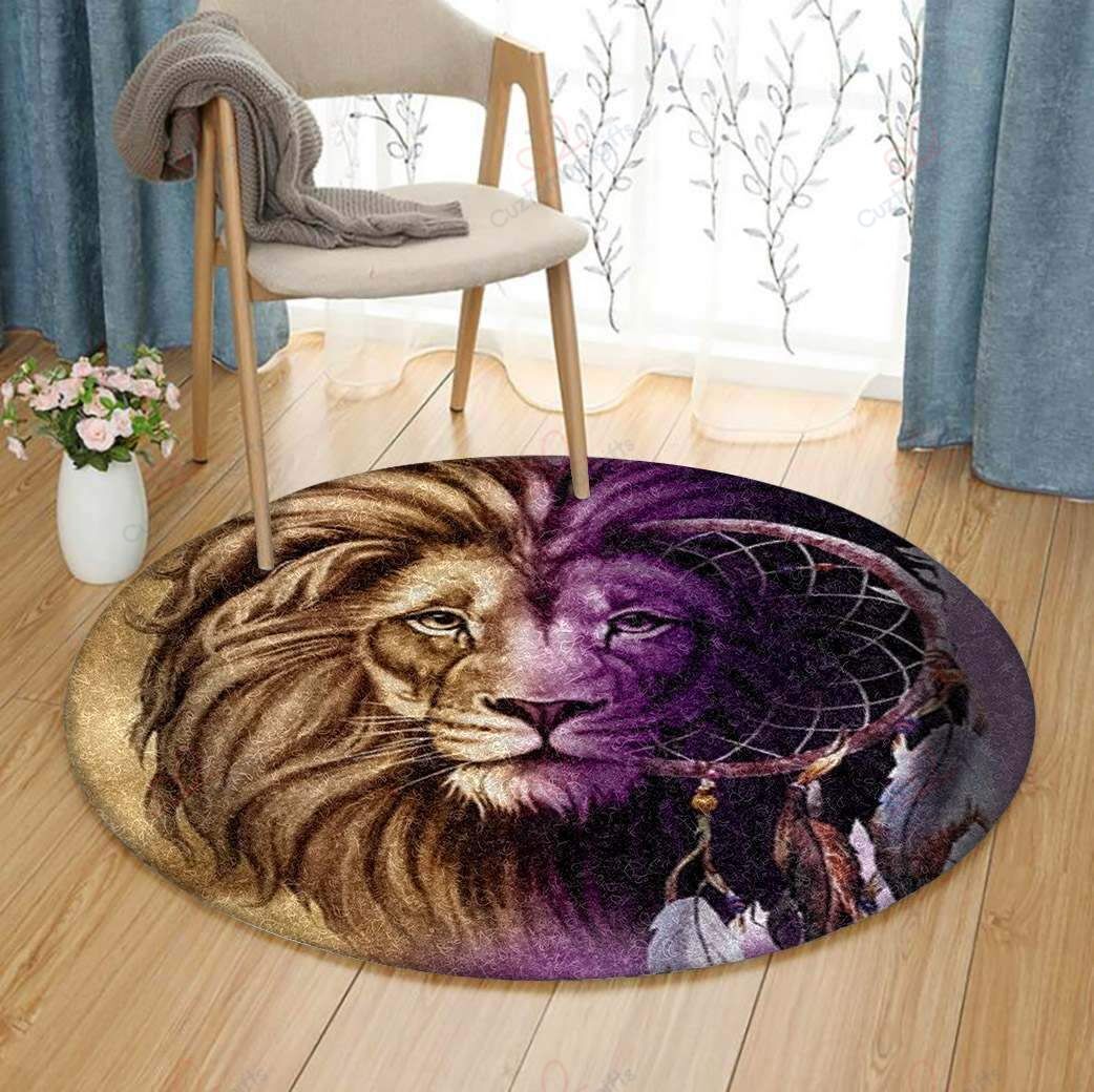 Lion And Dream Catcher Round Carpet Floor Rug Living Room Bedroom Decor Round Area Rug Carpet Lion And Dream Catcher Round Carpet Floor Rug Living Room Bedroom Decor Round Area Rug Carpet