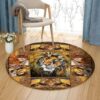 Lion And Girl Round Carpet Floor Rug Living Room Bedroom Decor Round Area Rug Carpet