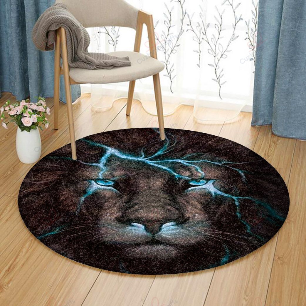 Lion And Lightning Round Carpet Floor Rug Living Room Bedroom Decor Round Area Rug Carpet Lion And Lightning Round Carpet Floor Rug Living Room Bedroom Decor Round Area Rug Carpet