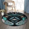 Lion Eye Round Carpet Floor Rug Living Room Bedroom Decor Round Area Rug Carpet