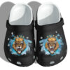 Lion Father Black King Shoes Crocs Clog Husband Gifts – Black Lion Croc Shoes Gifts Fathers Day 2021 For Mens And Womens