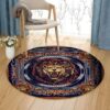 Lion Roaring Round Carpet Floor Rug Living Room Bedroom Decor Round Area Rug Carpet