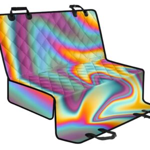 Liquid Holographic Trippy Print Pet Car Back Seat Cover - 3ef4b447ec79