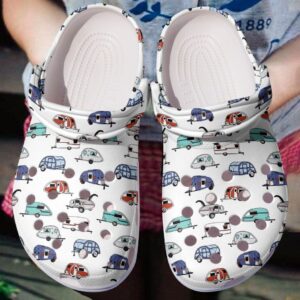 Litter Camper Crocs Clog Shoes – Camping Car Clog Crocbland Clog Birthday Gift Man Woman
