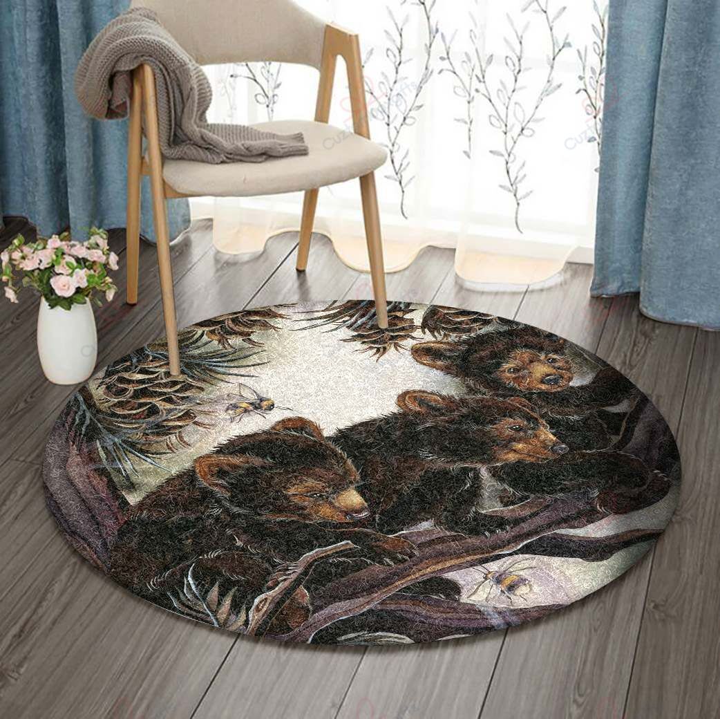 Little Bear And Bee Round Carpet Floor Rug Living Room Bedroom Decor Round Area Rug Carpet Little Bear And Bee Round Carpet Floor Rug Living Room Bedroom Decor Round Area Rug Carpet