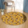 Little Bee 1 Round Carpet Floor Rug Living Room Bedroom Decor Round Area Rug Carpet