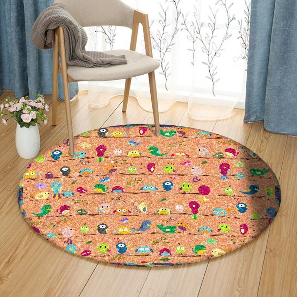 Little Birds Round Carpet Floor Rug Living Room Bedroom Decor Round Area Rug Carpet Little Birds Round Carpet Floor Rug Living Room Bedroom Decor Round Area Rug Carpet