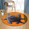 Little Black Cat 1 Round Carpet Floor Rug Living Room Bedroom Decor Round Area Rug Carpet