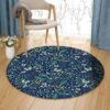 Little Butterflies And Flowers Round Carpet Floor Rug Living Room Bedroom Decor Round Area Rug Carpet