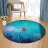 Little Butterfly 1 Round Carpet Floor Rug Living Room Bedroom Decor Round Area Rug Carpet
