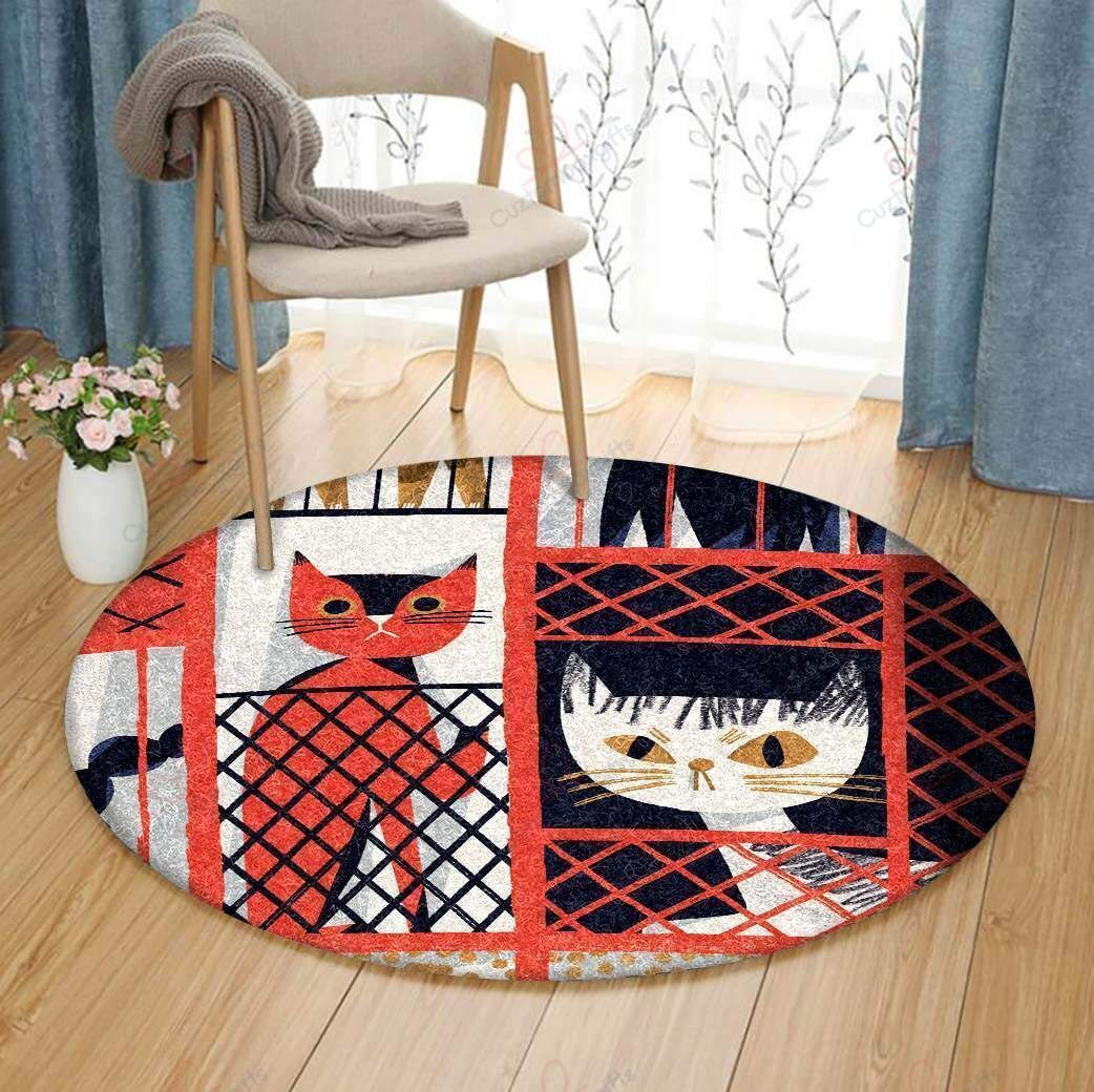 Little Cats Round Carpet Floor Rug Living Room Bedroom Decor Round Area Rug Carpet Little Cats Round Carpet Floor Rug Living Room Bedroom Decor Round Area Rug Carpet