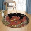 Little Phoenix Round Carpet Floor Rug Living Room Bedroom Decor Round Area Rug Carpet