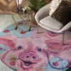 Little Pink Pig Round Carpet Floor Rug Living Room Bedroom Decor Round Area Rug Carpet
