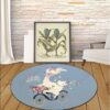 Llama Bicycle Round Carpet Floor Rug Living Room Bedroom Decor Round Area Rug Carpet