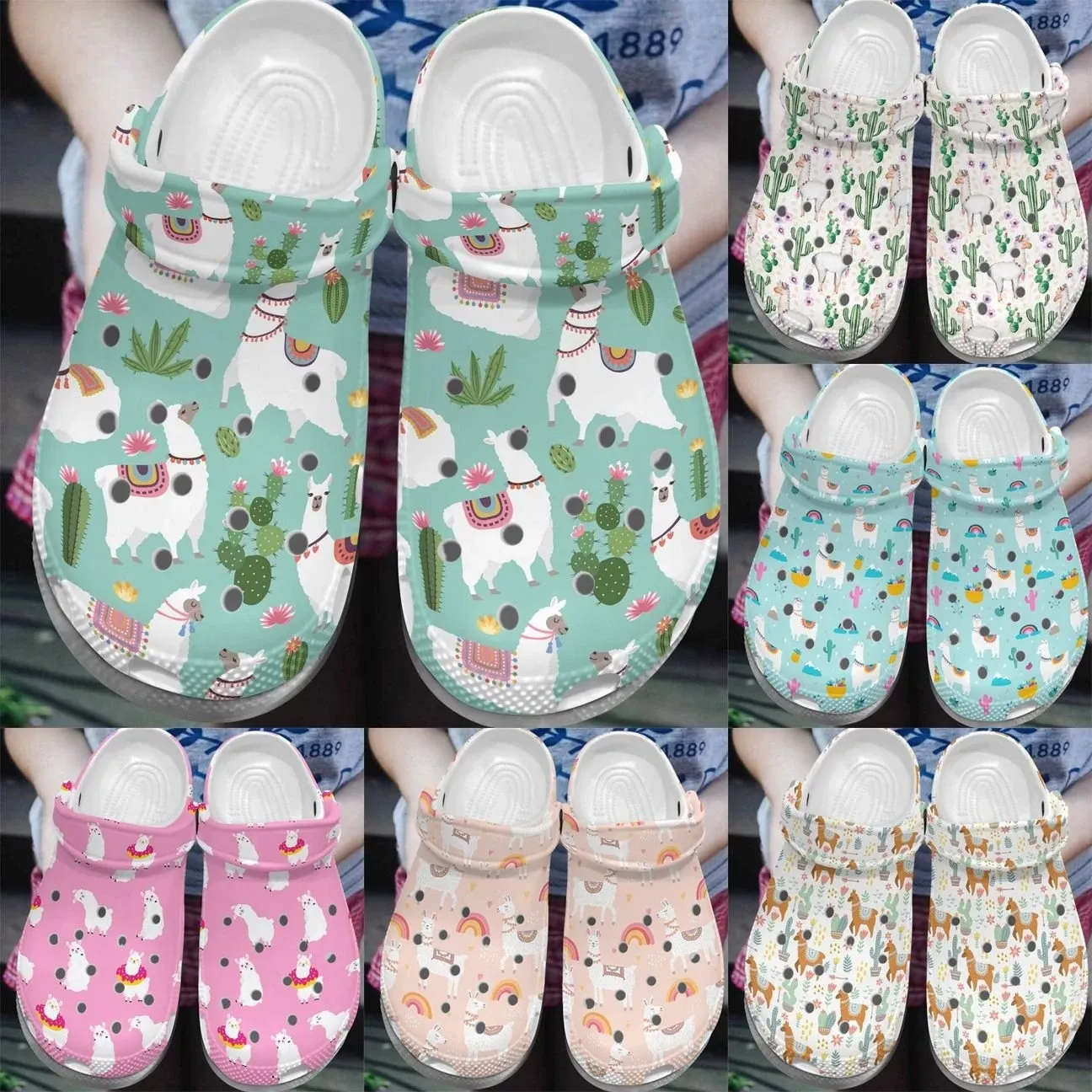 Llama Personalize Clog Custom Crocs Fashionstyle Comfortable For Women Men Kid Print 3D Llama Collection Llama Personalize Clog Custom Crocs Fashionstyle Comfortable For Women Men Kid Print 3D Llama Collection